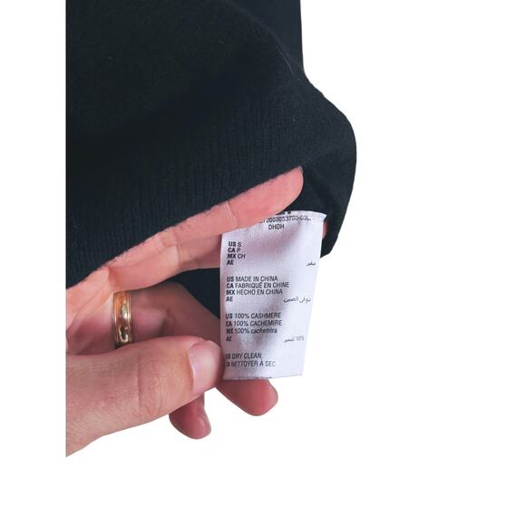 Charter Club 100% Cashmere V-Neck Sweater Small Black - Picture 7 of 9